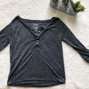 4 for $25 || American Eagle | Dark Grey Henley